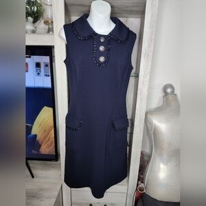 Nanette Lepore Navy Sleeveless Mini Dress SZ 4 Used Excellent Condition